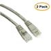 eDragon 2 Pack Cat5e Gray Ethernet Patch Cable Snagless/Molded Boot 5 Feet