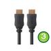 Monoprice HDMI Cable - 4 Feet - Black (3 Pack) High Speed 4K@60Hz HDR 18Gbps 28AWG YCbCr 4:4:4 Compatible with UHD TV and More - Select Series