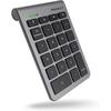 Macally Bluetooth Number Pad for Laptop - Wireless Numeric Keypad - 35-Key Numeric Keypad for Data Entry Numpad Compatible with MacBook iPad iPhone iOS Laptop Windows Android