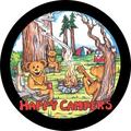 Tire Cover Central Happy Camper Bears Spare Tire Cover Black Vinyl 30x9.50x15