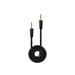 Tangle Free Flat Wire Car Audio Stereo Auxiliary Aux Cord Cable Adapter for iPod/MP3/Zune/ - Black/Black