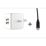 OMNIHIL Replacement 2-Port USB Charger+(30FT)MICRO-USB for BlackBerry PlayBook