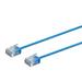 Monoprice Cat6 Ethernet Patch Cable - 7 Feet - Blue | Stranded 550MHz UTP Pure Bare Copper Wire 32AWG - Micro SlimRun Series