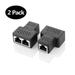 2/PK RJ45 Network Splitter Adapter 1 RJ45 Female to 2 RJ45 Female Network Splitter Adapter