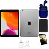 Restored Apple iPad Air 16GB Space Gray Wi-Fi Only Bundle: Pre-Installed Tempered Glass Case Charger Bluetooth/Wireless Airbuds By Certified 2 Day Express (Refurbished)