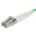 1 meter LC 10-Gigabit Aqua OM4 Duplex Fiber Optic Cable
