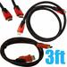 CableVantage HDMI Cable Cord For TV HDTV Xbox Xbox 360 Xbox One PS3 PS4 HD Wii U LCD Plasma Blu-ray DVD Player 3FT 6FT 10FT 15FT 25FT 30FT 50FT 75FT 100FT Red