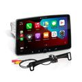 Planet Audio P100CPAC Car Stereo - Apple CarPlay Android Auto Single Din 10.1 Inch Touchscreen Bluetooth No CD DVD Player AM/FM Radio Receiver Backup Camera