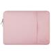 Mosiso Polyester Vertical Style Water Repellent Laptop Sleeve Case Bag Cover with Pocket for 13-13.3 Inch MacBook Pro MacBook Air Notebook Pink