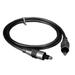 Kentek 3 Feet FT Toslink 5.0mm male to male M/M digital optical audio assembled cable cord sound system stereo S/PDIF for Mac PC grey metallic body
