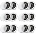 Acoustic Audio CS-IC83 In Ceiling Wall 8 Speaker 6 Pair Pack 3 Way Home Theater Flush Mount