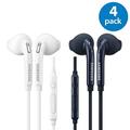 4 Pack of OEM Original Earbud Earphone Headset Headphones With Remote for Samsung Galaxy S6 edge S7 edge S8 S9 S8+ S9+ Plus EO-EG920LW sold by Afflux Black