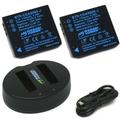 Wasabi Power Battery (2-Pack) and Dual Charger for Panasonic CGA-S005 DMW-BCC12