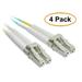 C&E 10 Gigabit Aqua Fiber Optic Cable LC/LC Multimode Duplex 50/125 1 Meter (3.3 Foot) 4 Pack