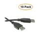 C&E USB 2.0 Type A Male to Type A Male Cable Black 10 Feet 10 Pack