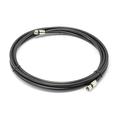 25 Feet Black : Solid Copper Center Conductor Made in the USA : RG6 Coaxial Cable with Connectors F81 / RF Digital Coax for Audio/Video CableTV Antenna Internet & Satellite