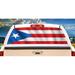 SignMission Puerto Rican Flag In The Wind Rear Window Graphic truck view thru vinyl decal HD Graphics Professional Grade Material Universal Fit for Full Size Trucks Weatherproof Made In The U.S.A.