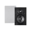 Monoprice 2-Way Carbon Fiber In-Wall Speakers - 6.5in (Pair) With Paintable Magnetic Grille - Alpha Series