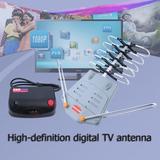 150 Miles HDTV Outdoor Amplified Antenna HD TV 36dB Rotor Remote 360Â°