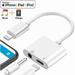 Headphone Jack Adapter for iPhone X/8/8 Plus/7/7 Plus/Xs/Xs Max/XR Charge Cables & Audio Connector 2 in 1 Earphone Splitter Support All iOS-White