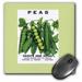 3dRose Peas Green Peas in the Pods Vegetable Seed Packet Reproduction - Mouse Pad 8 by 8-inch (mp_170468_1)