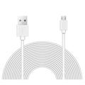 OMNIHIL 2-Port Wall Charger with (32FT) 2.0 High Speed USB Cable for Kissmart Replacement USB for Galaxy Gear S2 Charger with (32FT) KSM191 - WHITE