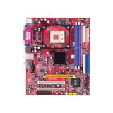 Used-PC Chips M963G (V3.2) Intel Socket 478 Motherboard with 1 AGP 8x Slot/2 PCI Slots/1 CNR Slot on board audio video and LAN 4 USB Ports IDE 2 DDR DIMM Sockets. Micro ATX Form Factor