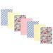 Hudson Baby Infant Girl Cotton Flannel Burp Cloths Pink Blue Pretty Floral 7 Pack One Size