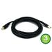 Monoprice USB Type-A to USB Type-B 2.0 Cable - 10 Feet - Black (3 Pack) 28/24AWG Gold Plated Connectors For Printers Scanners and other Peripherals