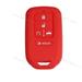 Silicone Cover Fob Case Skin for Honda Civic Accord CR-V Fit Passport Pilot Key (red)