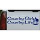 Country Girl Country Life With Horse Car or Truck Window Decal Sticker