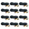 VideoSecu 12 Pack 50ft Audio Video Power Extension Cable Wire Cord for Security Camera with Free RCA BNC Adapters B1Z