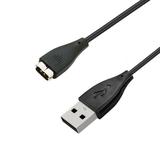 Insten USB Charging Cable Compatible with Fitbit Charge HR Fitness Tracker Black 9.5 in