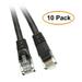 C&E Cat6 Black Ethernet Patch Cable Snagless/Molded Boot 5 Feet 10 Pack