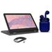 Restored | Lenovo Chromebook | 11.6-inch | 4GB RAM | 32GB SSD | Bundle: USA Essentials Bluetooth/Wireless Airbuds Wireless Mouse By Certified 2 Day Express