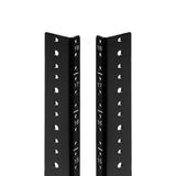 NavePoint 18U Vertical Rack Rail Pair DIY Kit with Hardware Black