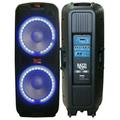 RAZZI PRO Prime Dual 15 4-Way PA DJ Active Power Speaker Bluetooth USB/SD/FM