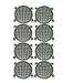 8 Absolute 12 Subwoofer Metal Mesh Cover Waffle Speaker Grill Protect Guard DJ