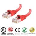 Huetronâ„¢ 5-Pack Cat 5e Ethernet Snagless RJ45 Patch Computer LAN Network Cord Cable (100 ft/RED))