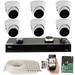 GW 8 Channel H.265 PoE NVR UltraHD 4K (3840x2160) Security Camera System with 6 x 4K (8MP) 2160p IP Camera 100ft Night Vision Outdoor Indoor Dome Camera