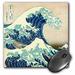 3dRose The Great Wave off Kanagawa by Japanese artist Hokusai - dramatic blue sea ocean Ukiyo-e print 1830 - Mouse Pad 8 by 8-inch (mp_155631_1)