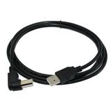 6ft Right Angle USB Cable for: Okidata Microline 320 Turbo 9-Pin Impact Printer - Black