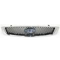 For 05-07 Focus 2.0L/2.3L Front Grille Grill Assembly Chrome Shell Black Insert