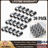 MOTMAX 20Pcs Bulge Acorn Lug Nut Chrome for Ford Fusion Escape Acura Honda Chevy 12 x 1.5 Silver