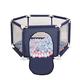 Selonis Hexagon 6 Side Play Pen with 100 Balls, Blue:Babyblue/Powder Pink/Pearl