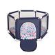 Selonis Hexagon 6 Side Play Pen with 400 Balls, Blue:Babyblue/Powder Pink/Pearl