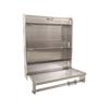 Extreme Max Aluminum Work Station Storage Cabinet Flip Out Work Tray w/ Paper Towel Rack Organizer For Enclosed Race Trailer Shop Garage Storage