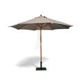 JATI Umbra 3m Wooden Garden Parasol with Cover (Taupe) - Octagonal | Double-Pulley | 2-Part Pol