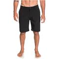 Quiksilver Men's Union Amphibian Hybrid 20 Inch Outseam Short Casual, Black Solid, 33