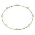 Swarovski Necklace, Adjustable Round Cut White Crystal, Gold Tone Plated Choker, from the Constella Collectino